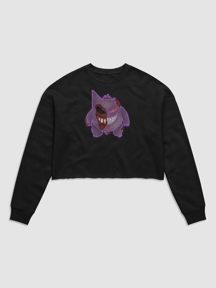 Zombie Gengar Bella+Canvas Woman's Fleece Crop sweatshirt product image (2)