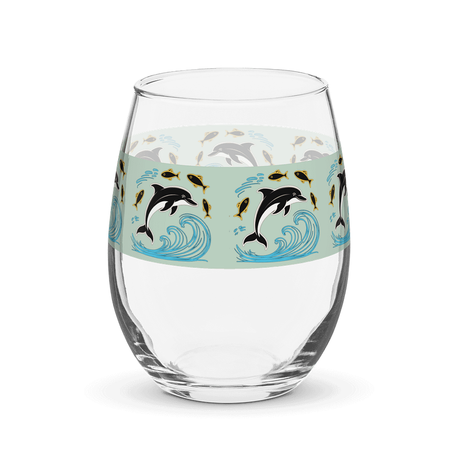 Dolphin Dance Stemless Wine Glass product image (2)