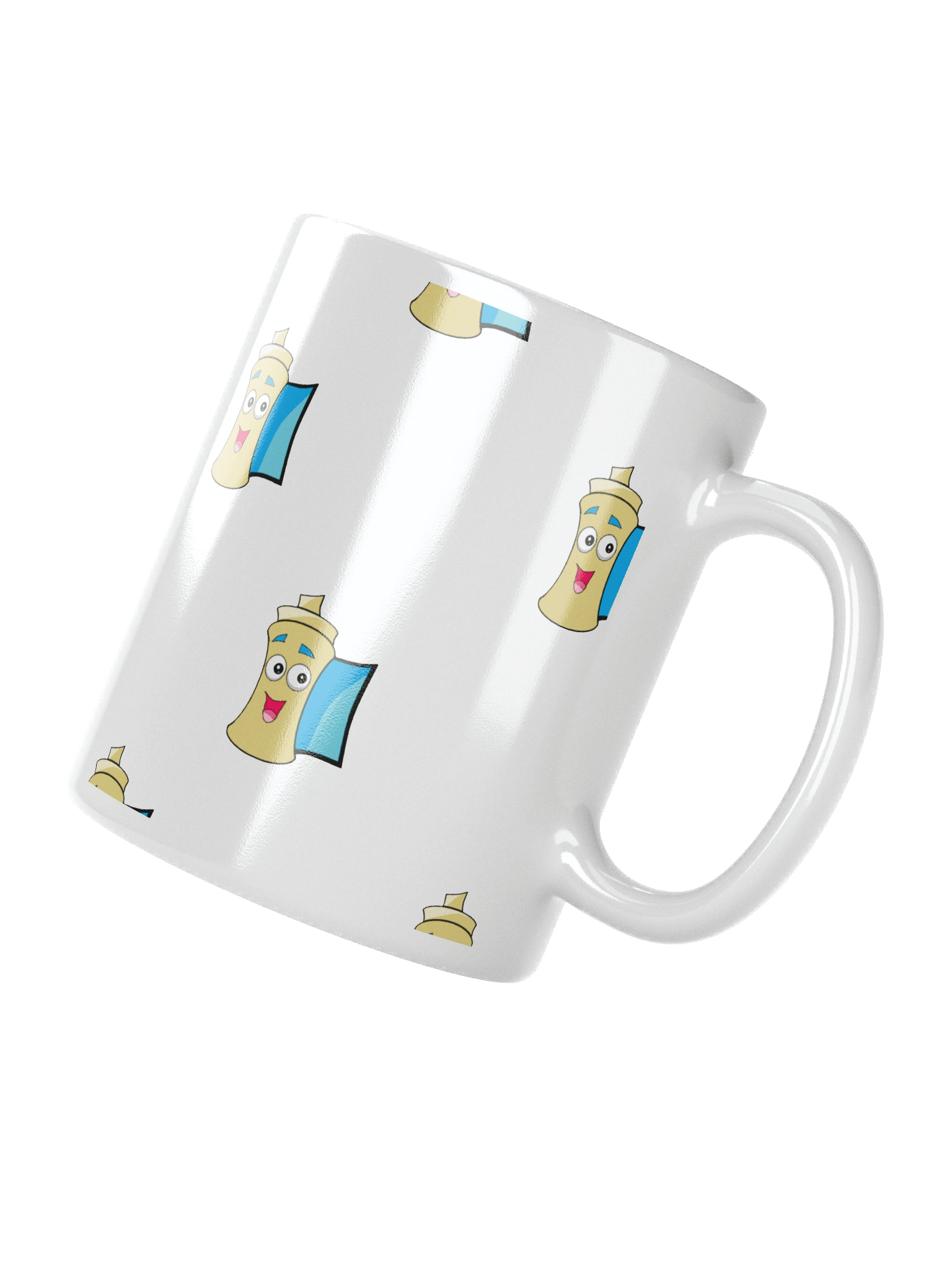Whimsical Faces White Glossy Mug product image (8)