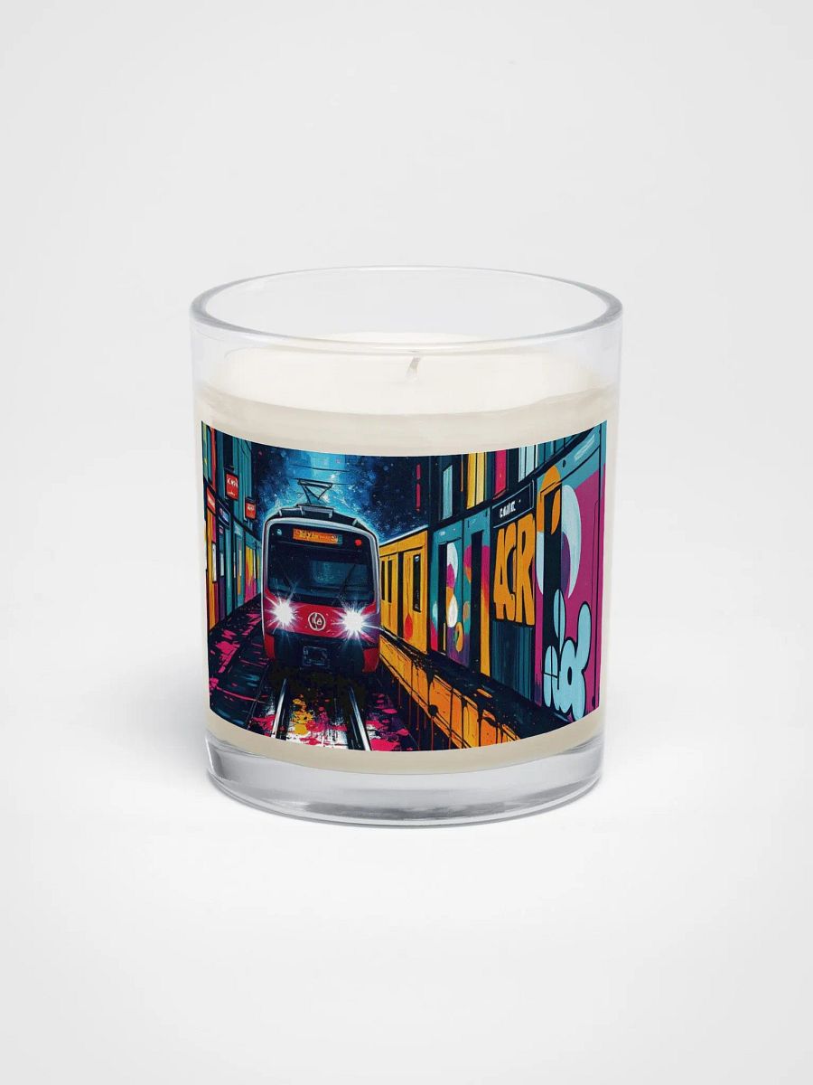 Brad Pitt and Bad Bunny do Bullet train, soy candle. slow burning with no residue, environmentally sustainable product image (1)
