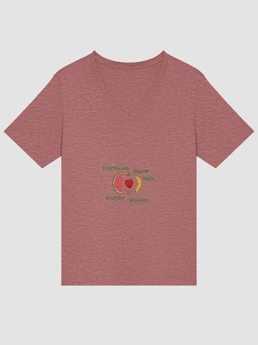 Vegetarian & Vegan Style Is Healthy Wealthy Women's V-Neck T-Shirt product image (3)