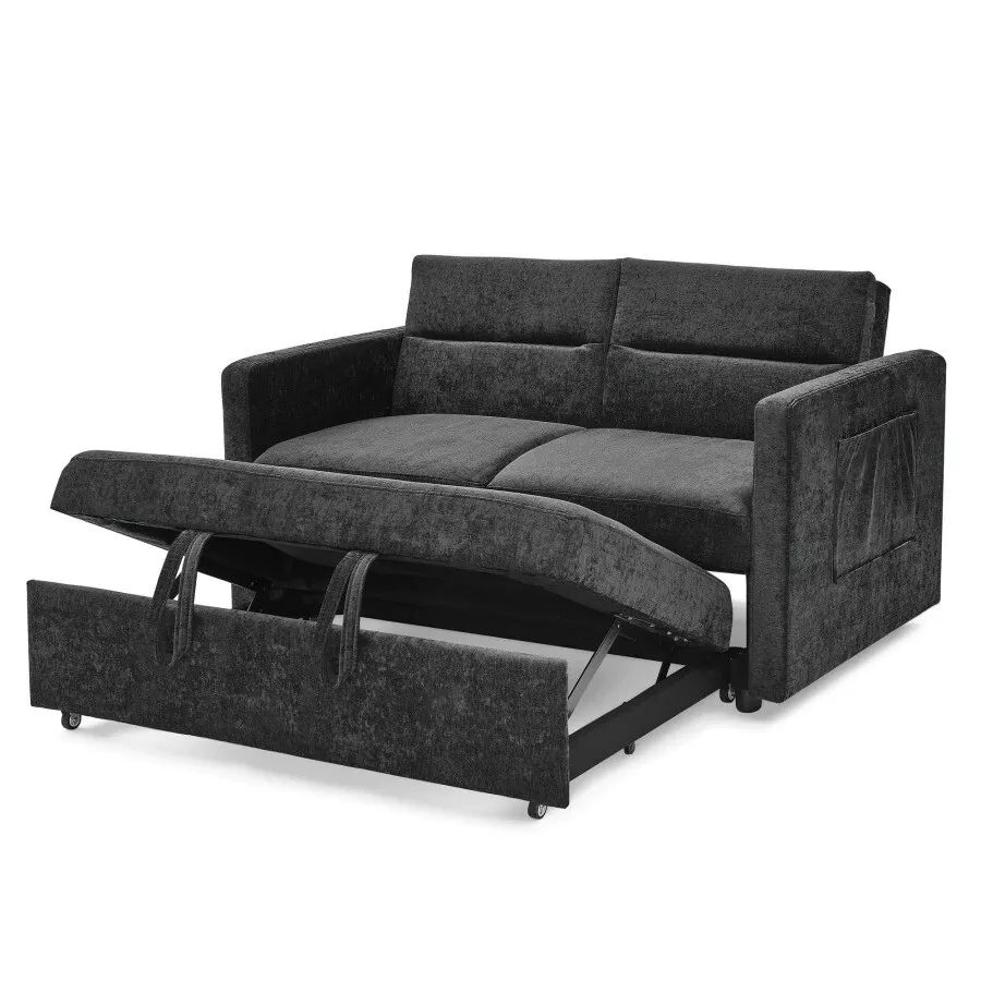Sofa Couch Living Room with Bed Modern Sleeper Loveseat Set Fabric Pillows product image (4)