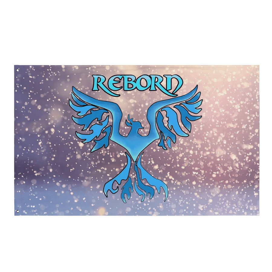 Ice Phoenix Rebirth Cosmic Flag product image (1)