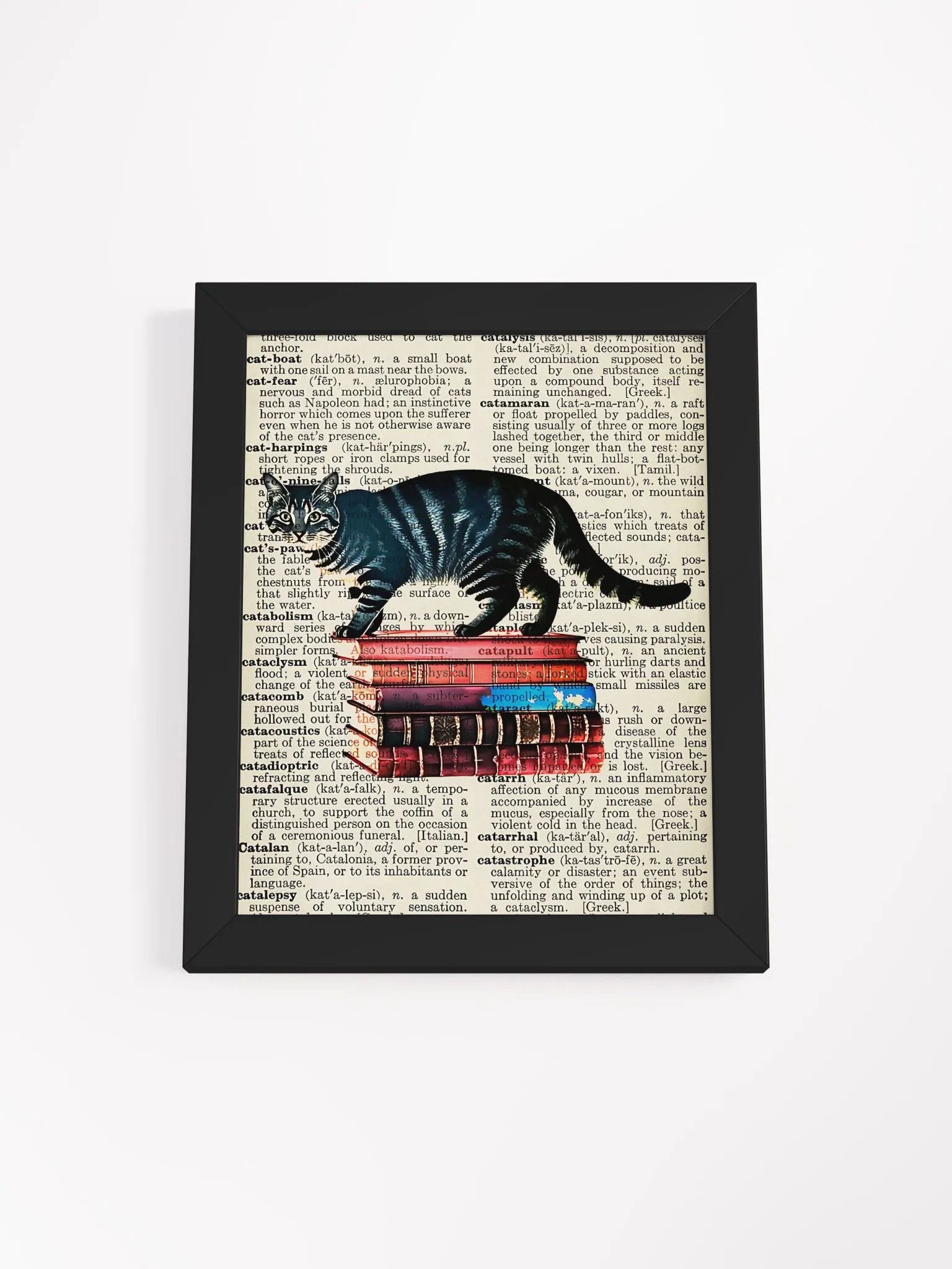Reader Cat Dictionary Wall Art for Book & Cat Lovers product image (10)