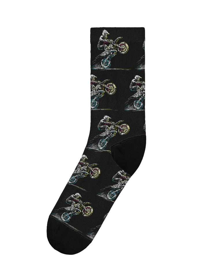 Dirt Bike Rider Retro Motorcycle Motocross Awesome Socks product image (1)