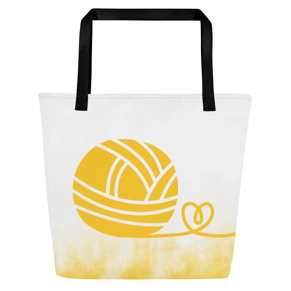 Yellow Knitting Tote Bag product image (2)