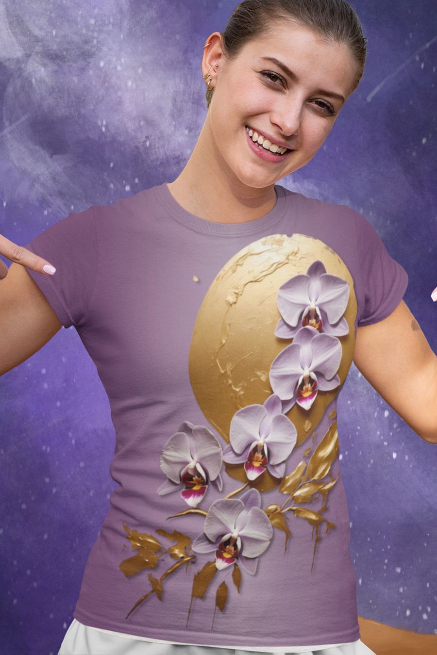 Floral Themed All Over Print T-shirt product image (1)