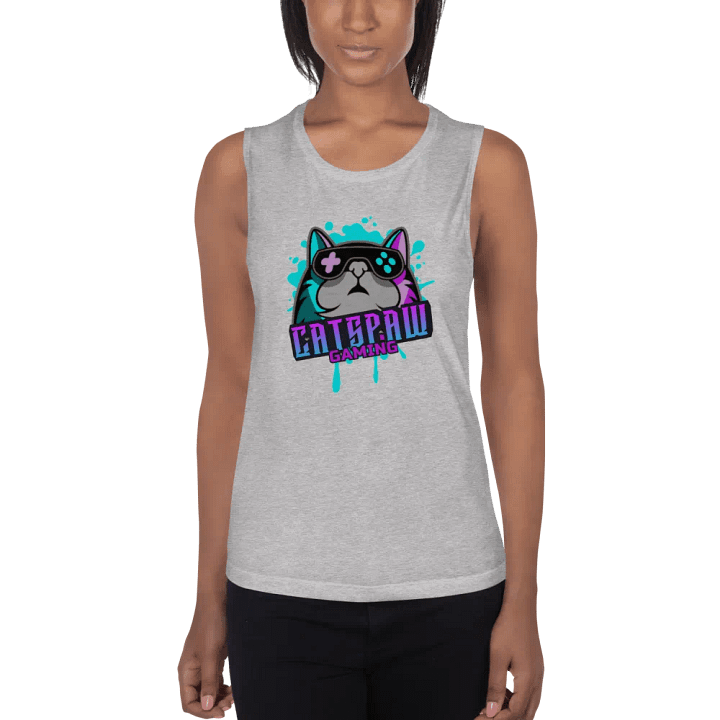 Bella+Canvas Women's Flowy CatsPaw Gaming Logo Muscle Tank product image (10)