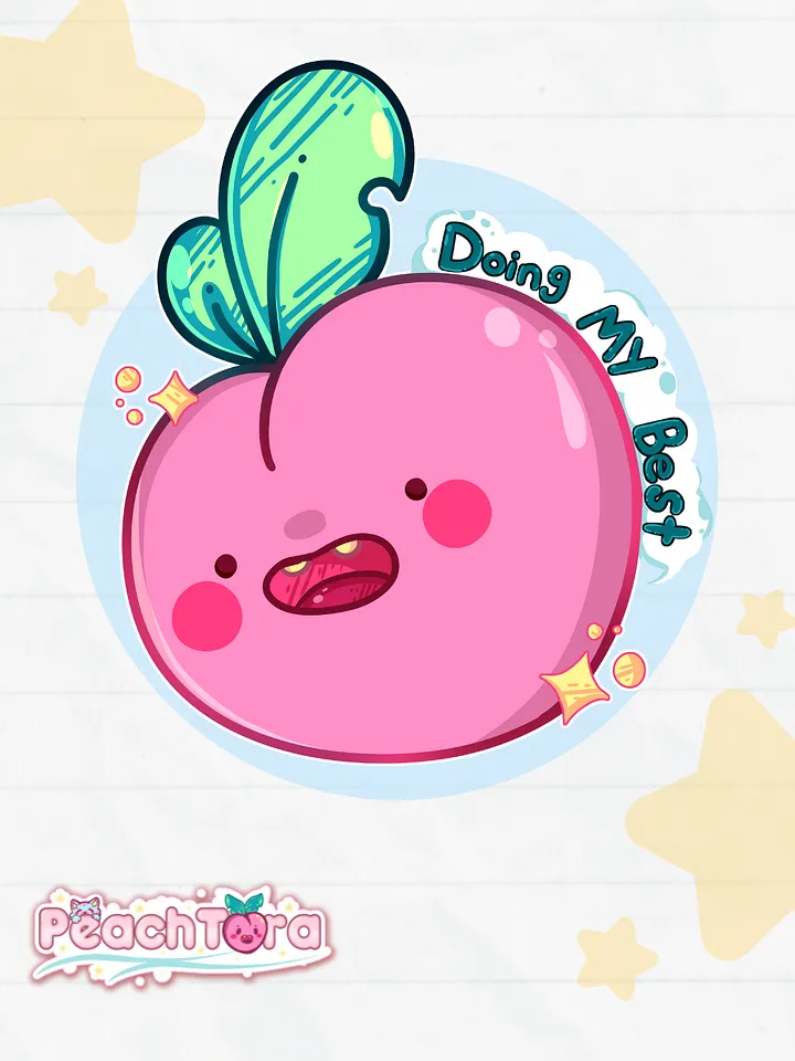 Momo Doing His Best 🍑 (Clear) product image (1)