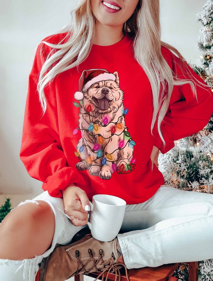 Funny Chow Chow(Cream) Christmas Sweatshirt product image (1)