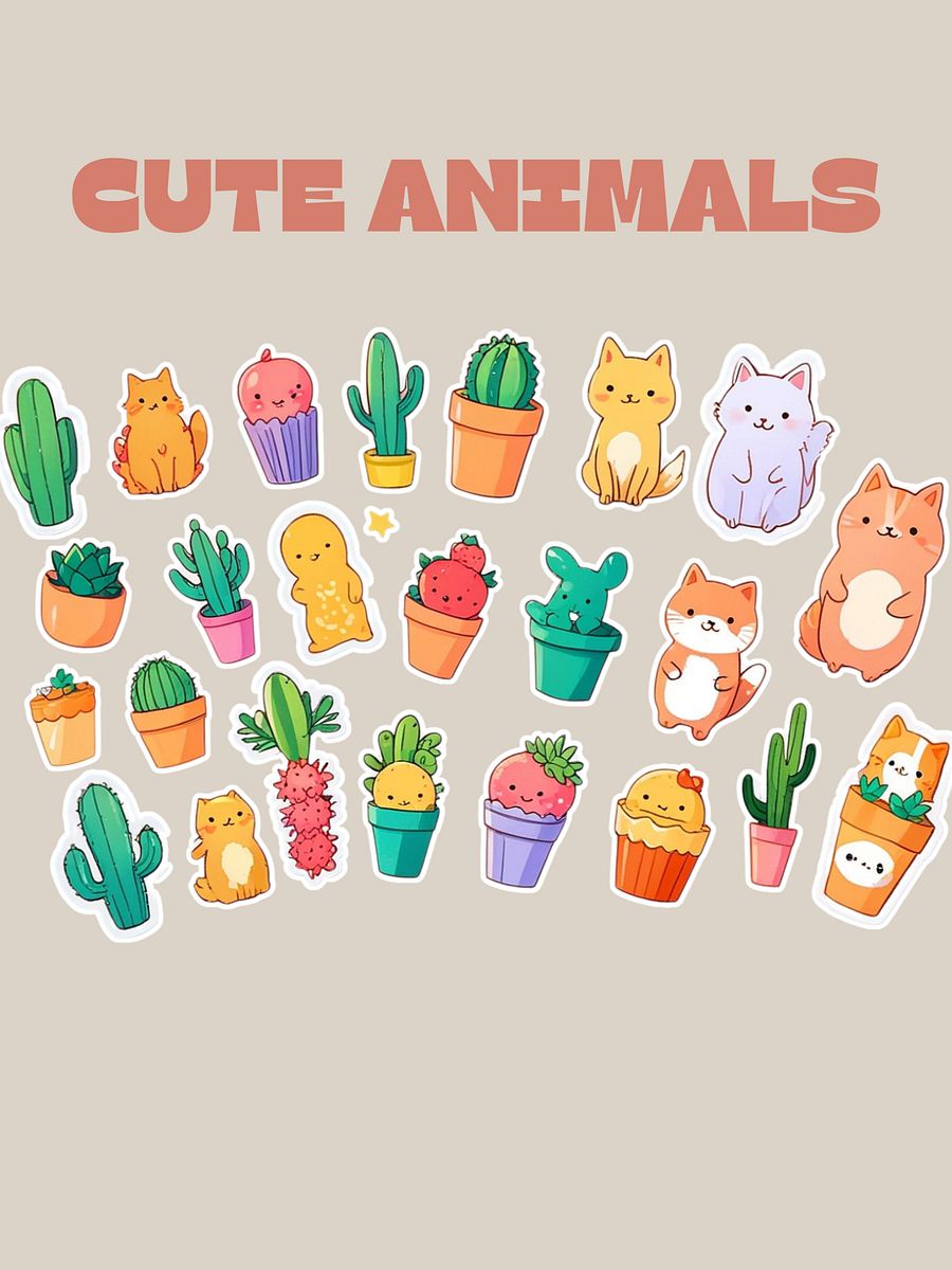 Cute Animals Sticker Sheet product image (7)