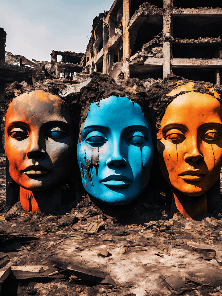 Elegy to Humanity - 4 | Canvas Art Painting product image (1)