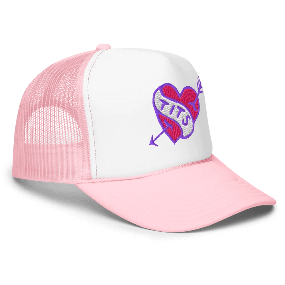 VINTAGE TITS Trucker Hat PINK Variant product image (3)
