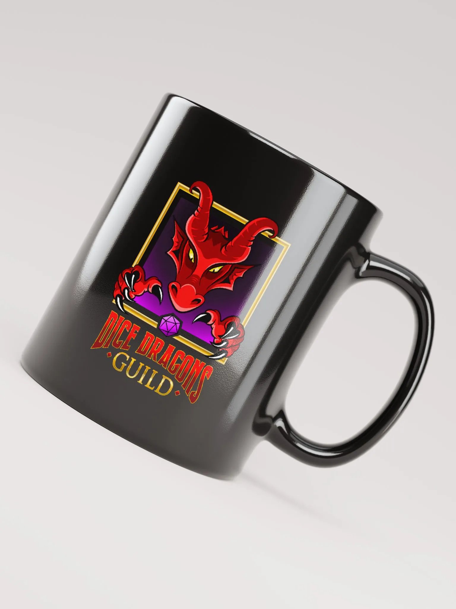 Dice Dragons Guild Black Mug product image (7)