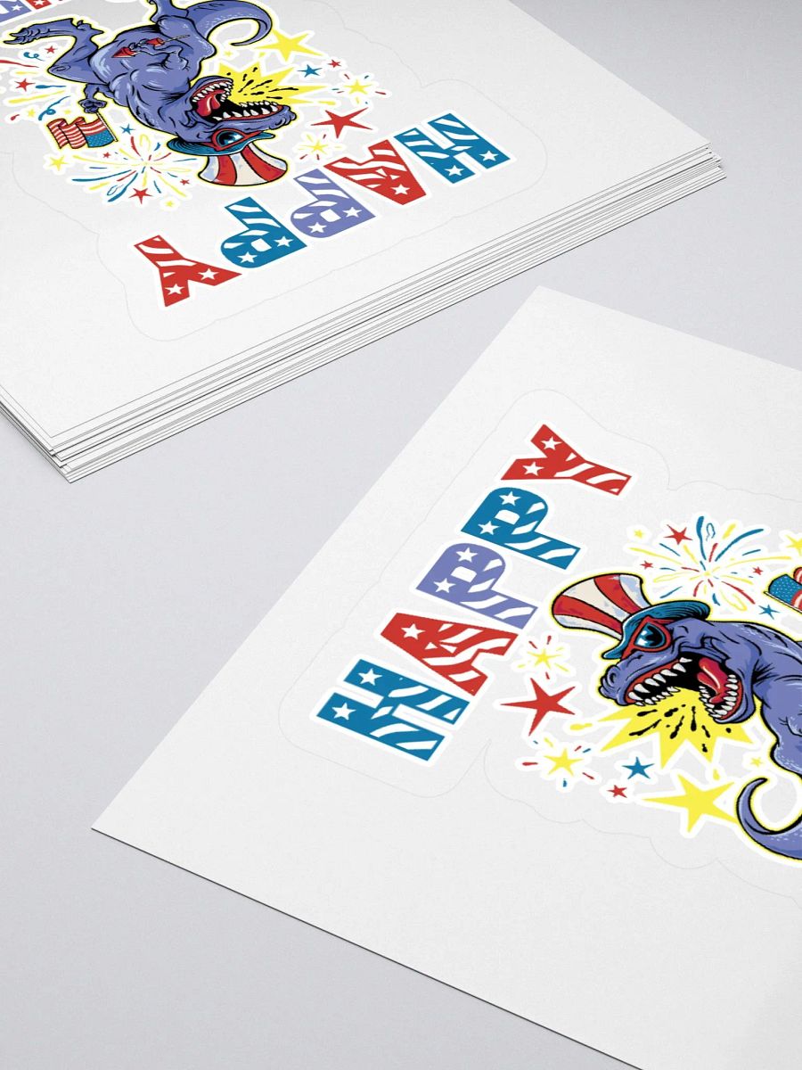 Happy Birthday (4th Of July Dinosaur) Sticker product image (4)
