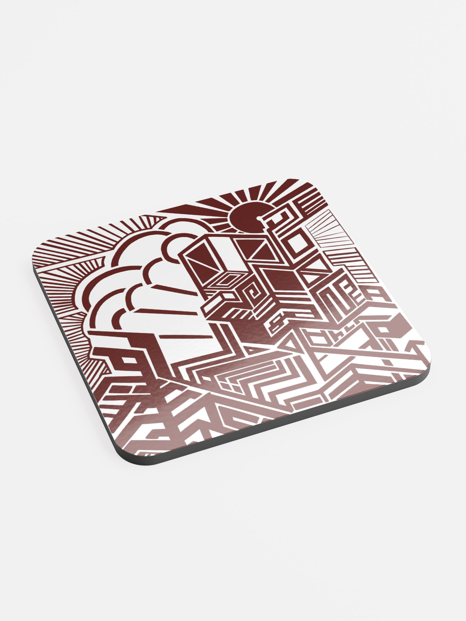 Cityscape Dreams Glossed Cork Coaster product image (2)
