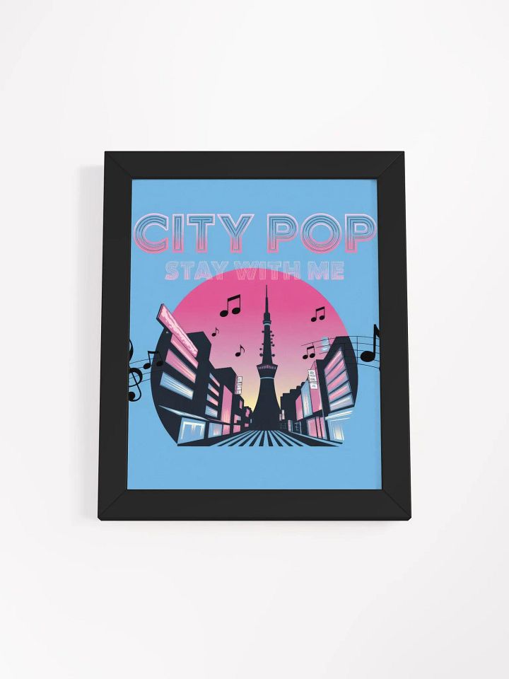 City Pop Framed High-Quality Matte Poster product image (1)
