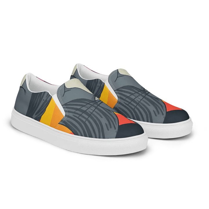 Men's Rainbow Squirrel Canvas Slip-On Shoes product image (2)