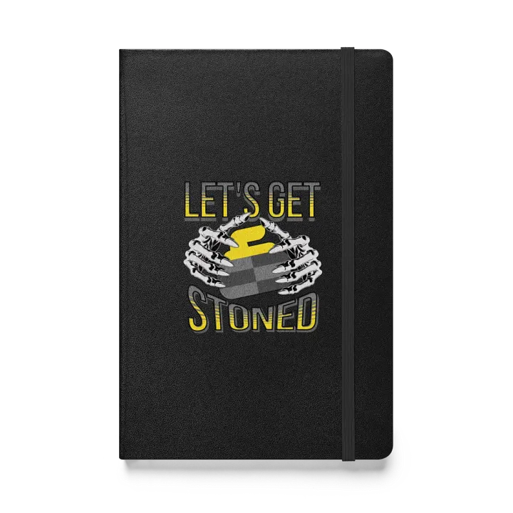 Lets Get Stoned Curling Skeletal Hands Hardcover Notebook product image (1)