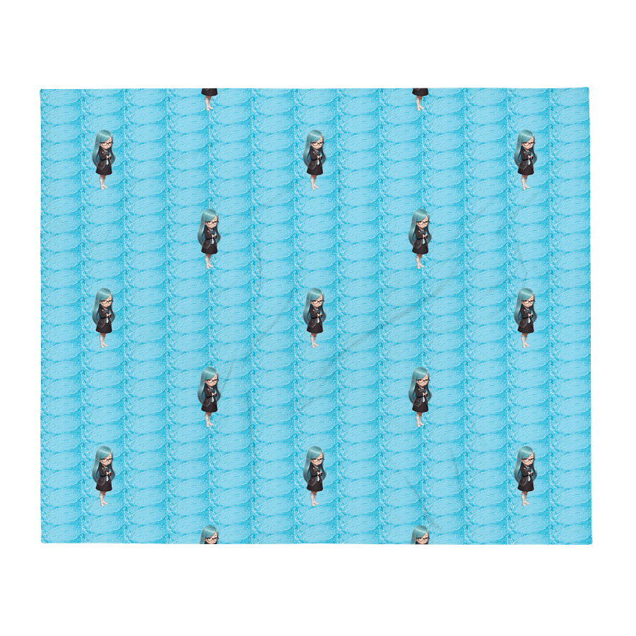 (Aqua CHIBI) K Throw Blanket product image (1)