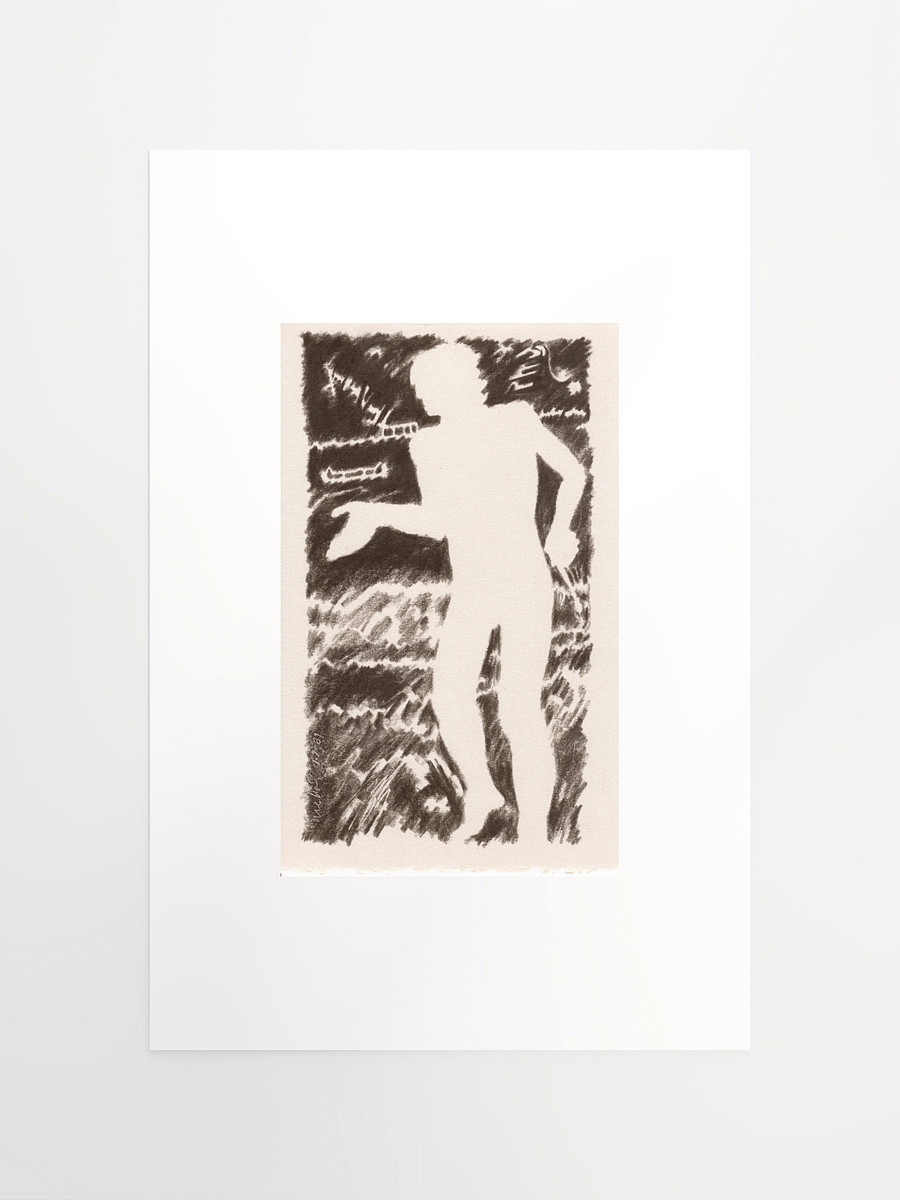 Man with Paintbrush (sepia) 01.07.90 print product image (5)
