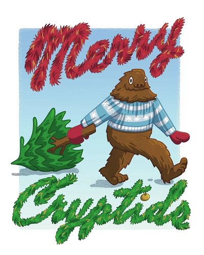 Merry Cryptids! Bigfoot and Mothman do the holidays right! 

New greeting cards just dropped on www.Kelsart.ca 

I will also ...