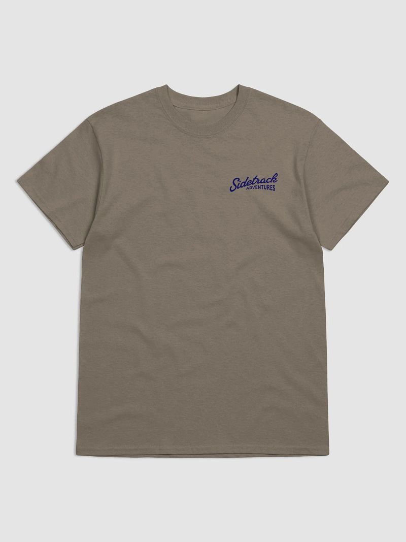 Limited Time Only Sidetrack Adventures Retro Logo Shirt with Design on Back