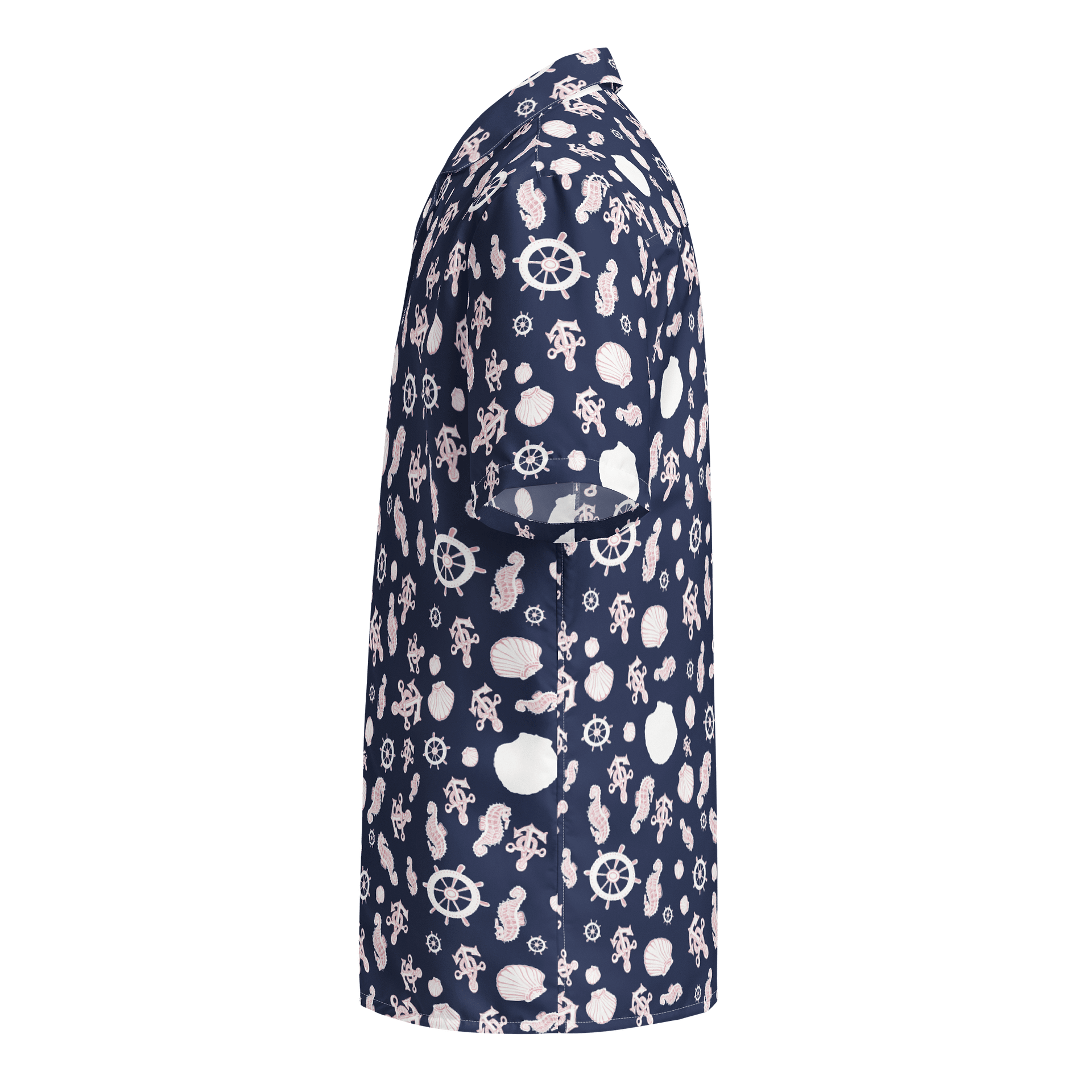 Navy Nautical Hawaiian Shirt product image (5)