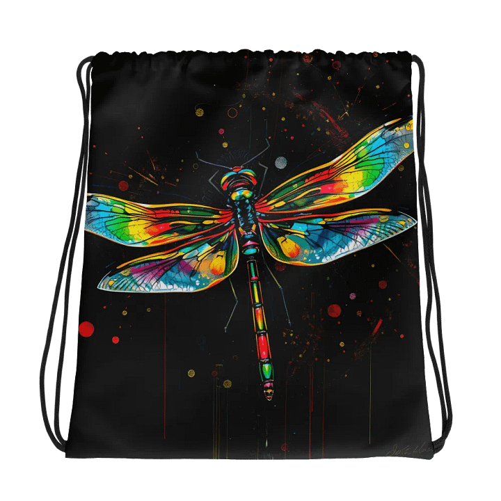 Vibrant Dragonfly All-Over Drawstring Bag product image (1)