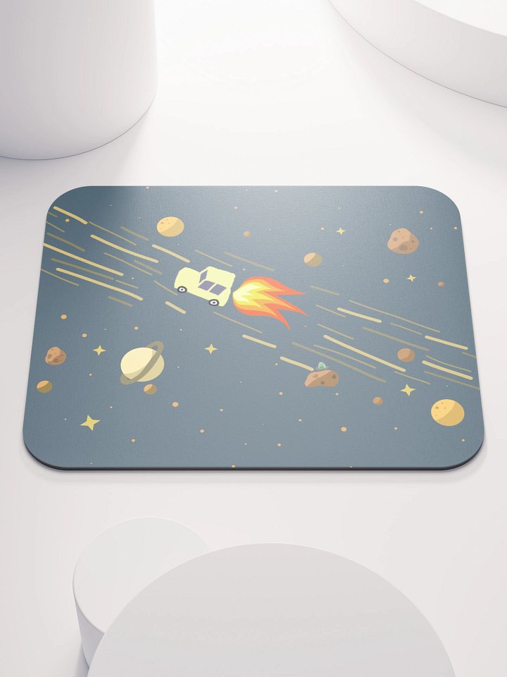 Night Sky Rocket Powered Cars Mousepad product image (1)