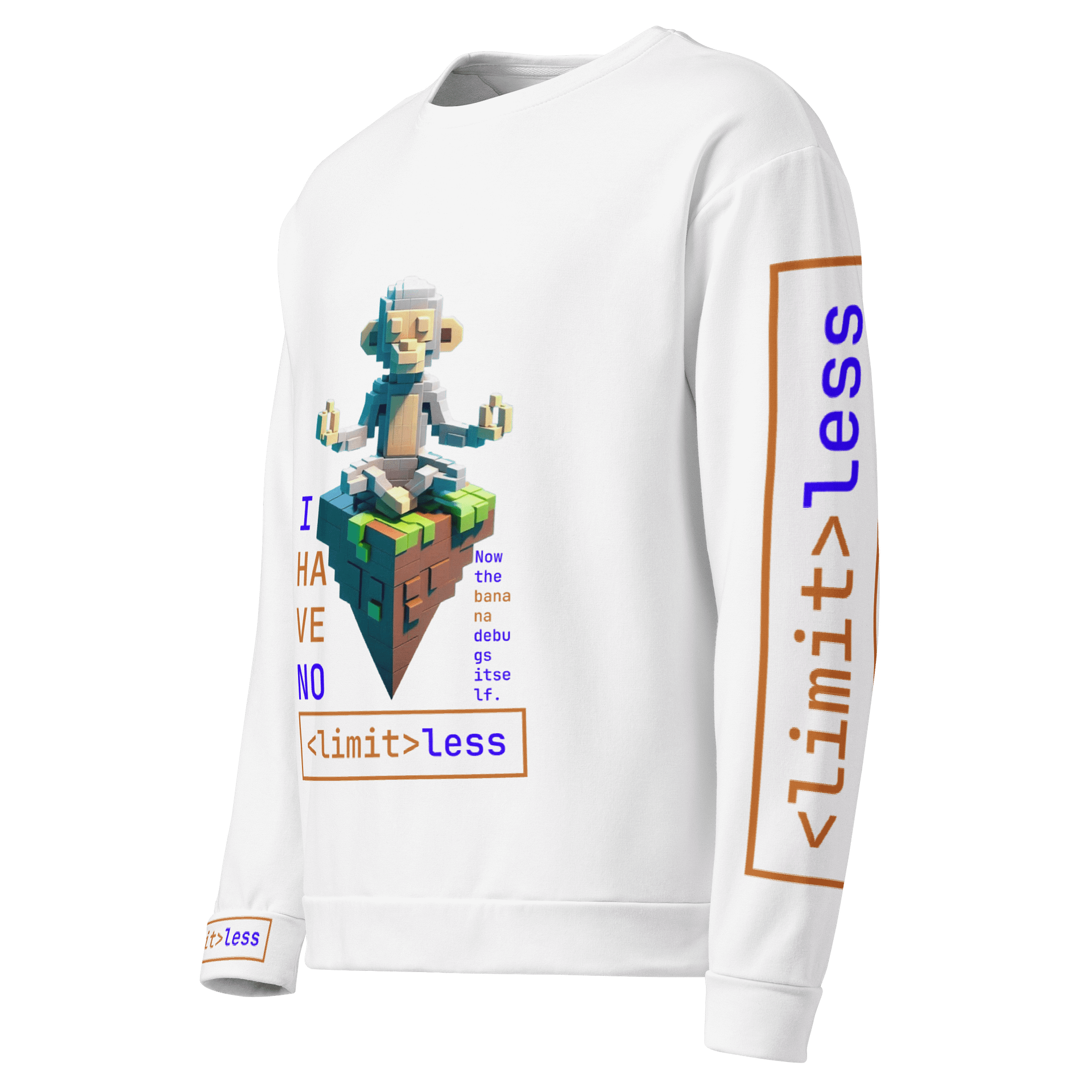 Limitless Code Monkey Sweatshirt | Heavyweight Unisex Fit – Geekwear for Wild Programmers product image (3)