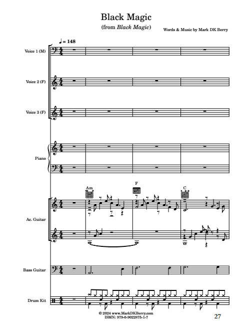Black Magic: The Musical - Full Score and All Instrument Parts (PDF) product image (2)