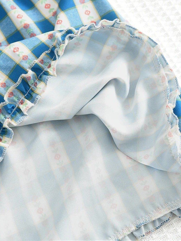Blue Meadow Ruffle Check Dress" product image (7)