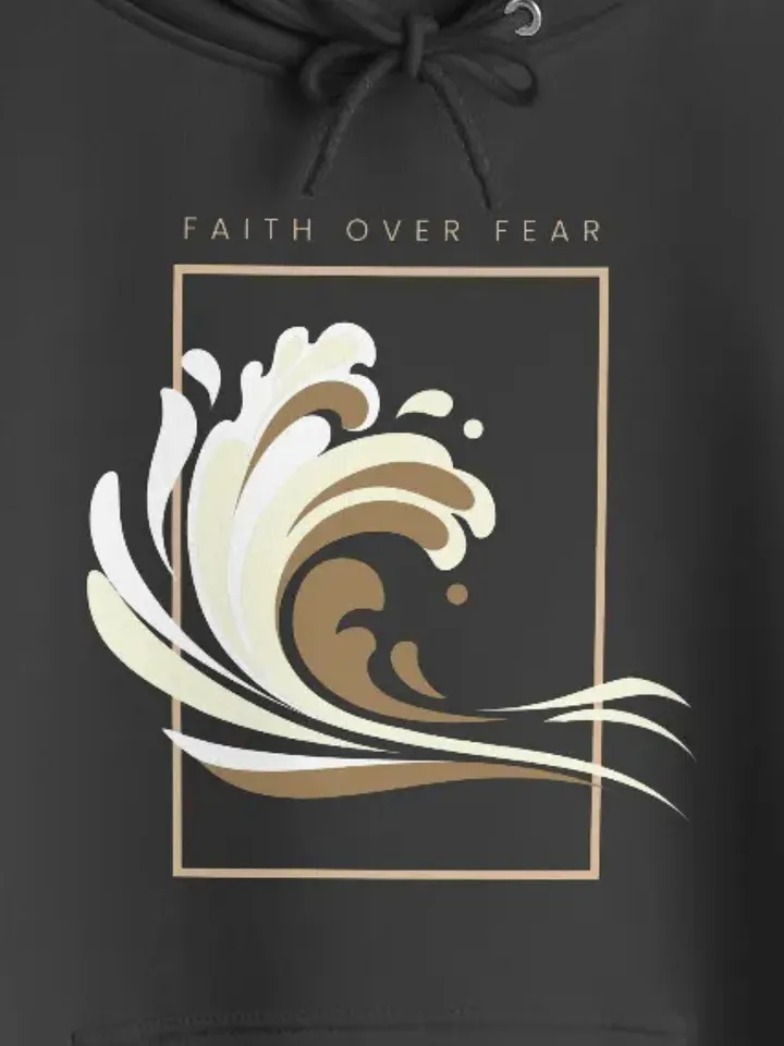 "Faith Over Fear" Wave Hoodie product image (2)