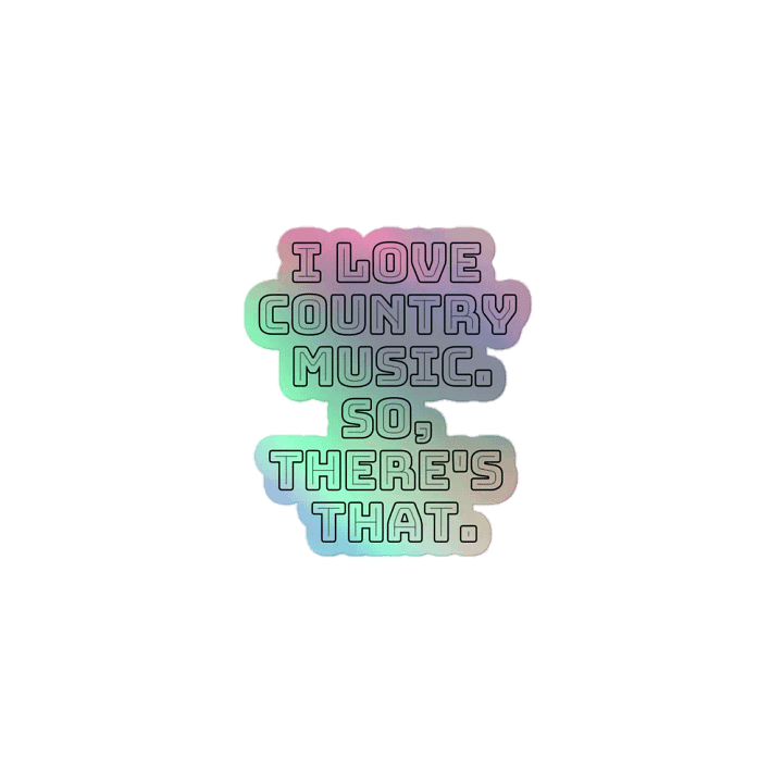 Country Music Holographic Sticker product image (1)