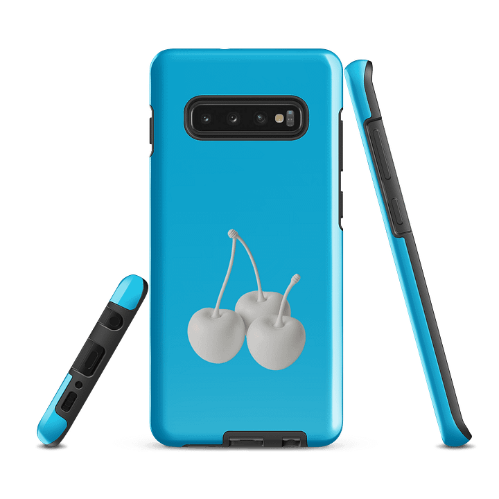 Cyan White Cherry Cherry Cherries Glossy Cherries Samsung® Tough Case product image (2)