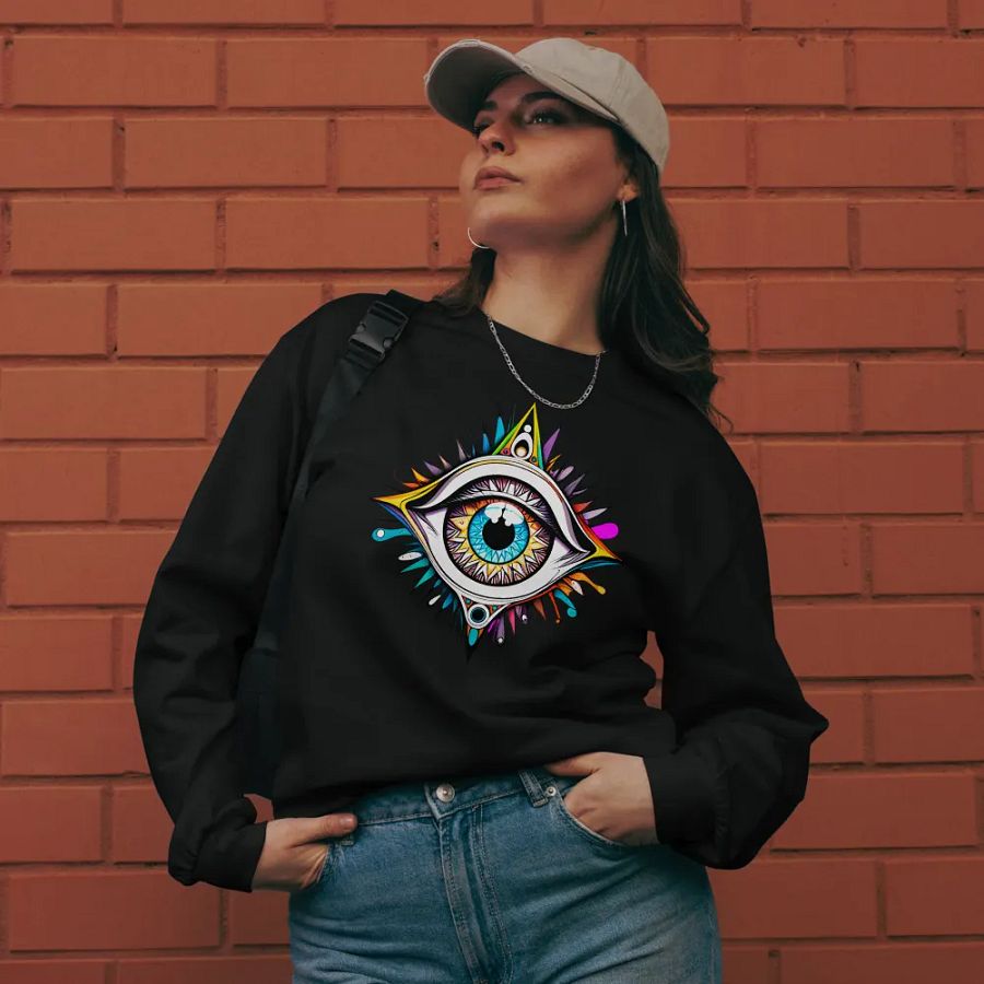[Open Eye] - Unisex Premium Heavyweight Long Sleeve Shirt product image (11)