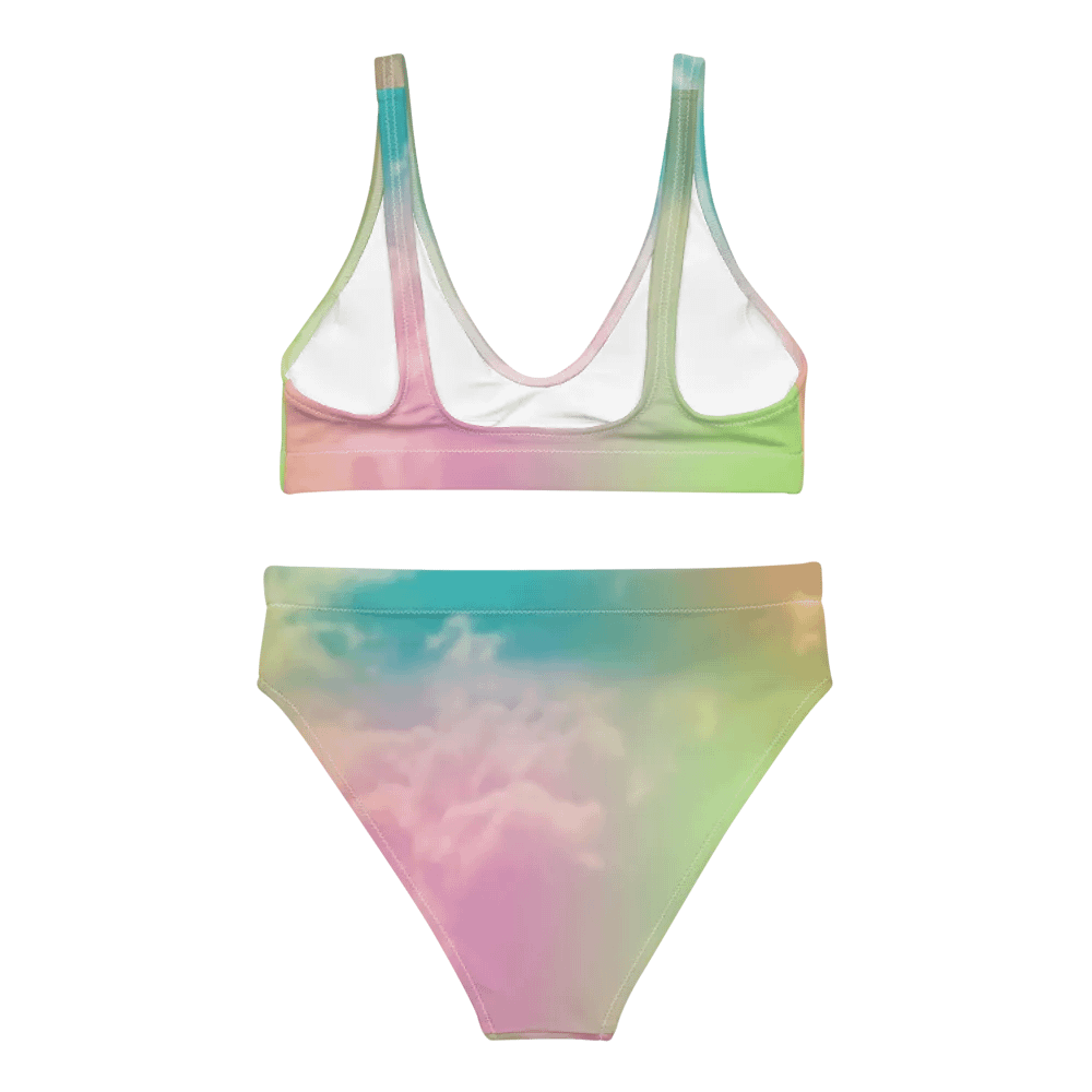 Blur cloud rainbow Design High Waisted Bikini - V11 product image (1)