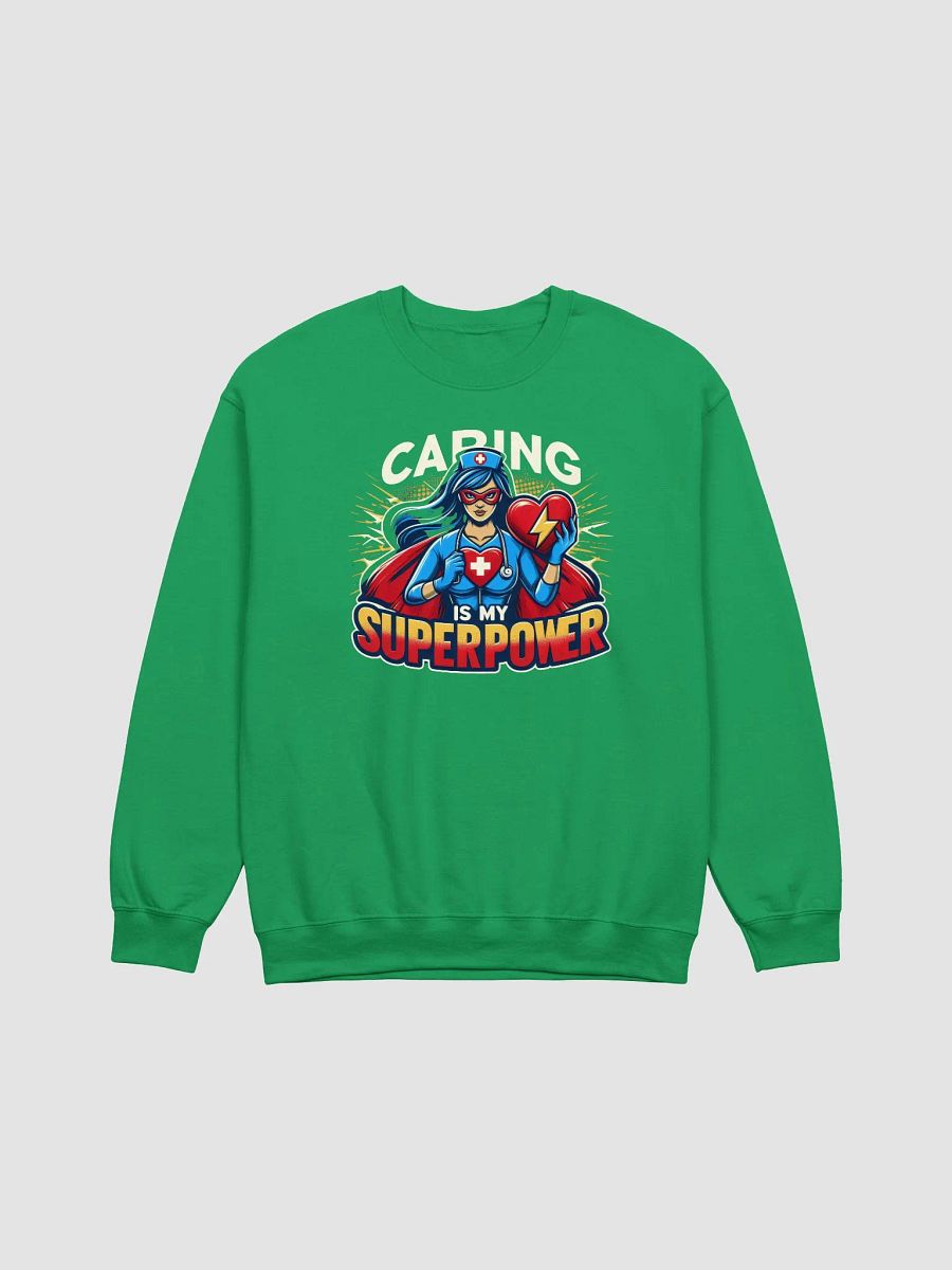 Caring Superhero Crewneck Sweatshirt product image (8)