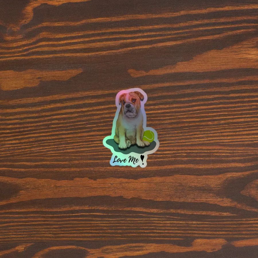Bulldog Bliss Holographic Sticker Sheet product image (5)