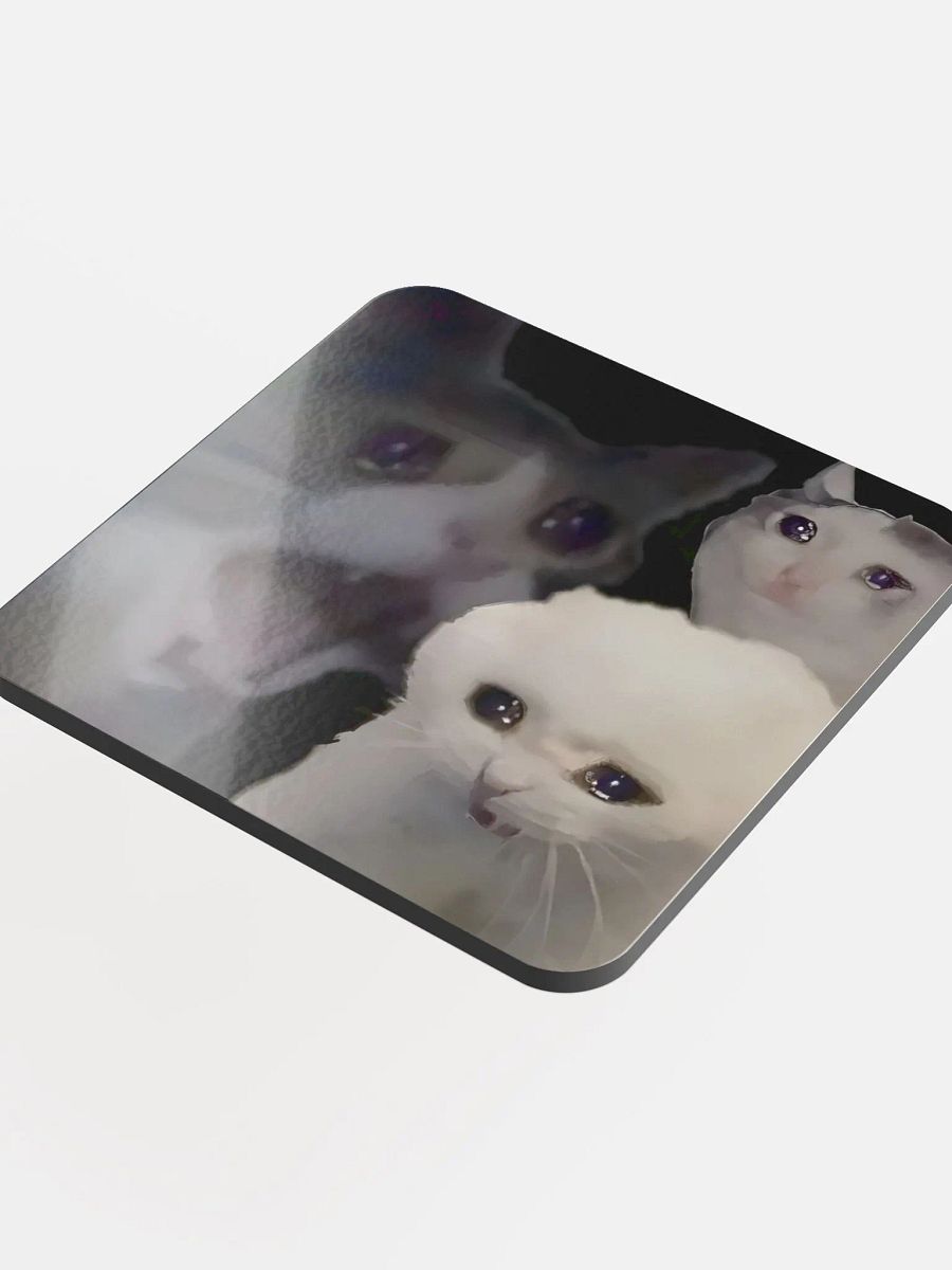 Glossed Cork Coaster: Meme Cats 2 product image (4)