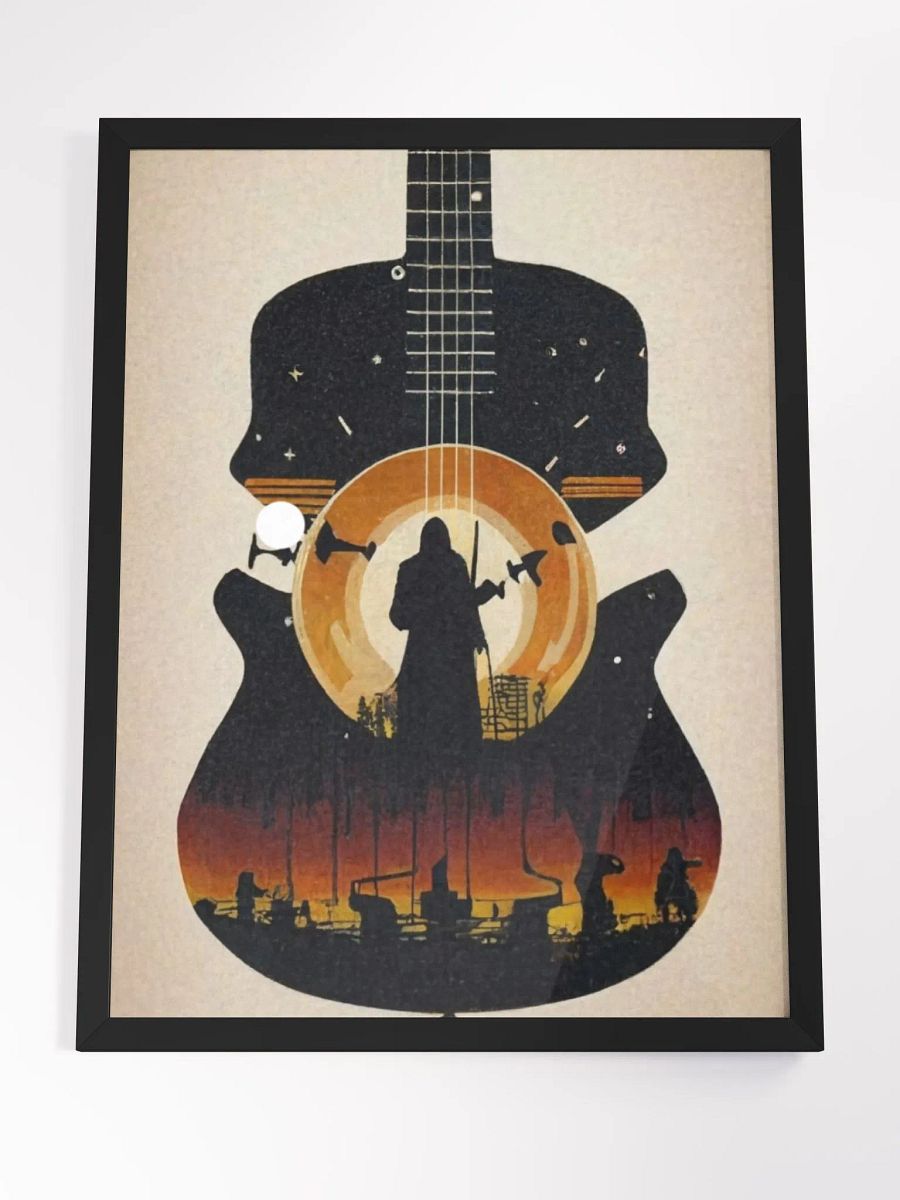 Soulful Strums: Guitar Silhouette Wall Art product image (7)