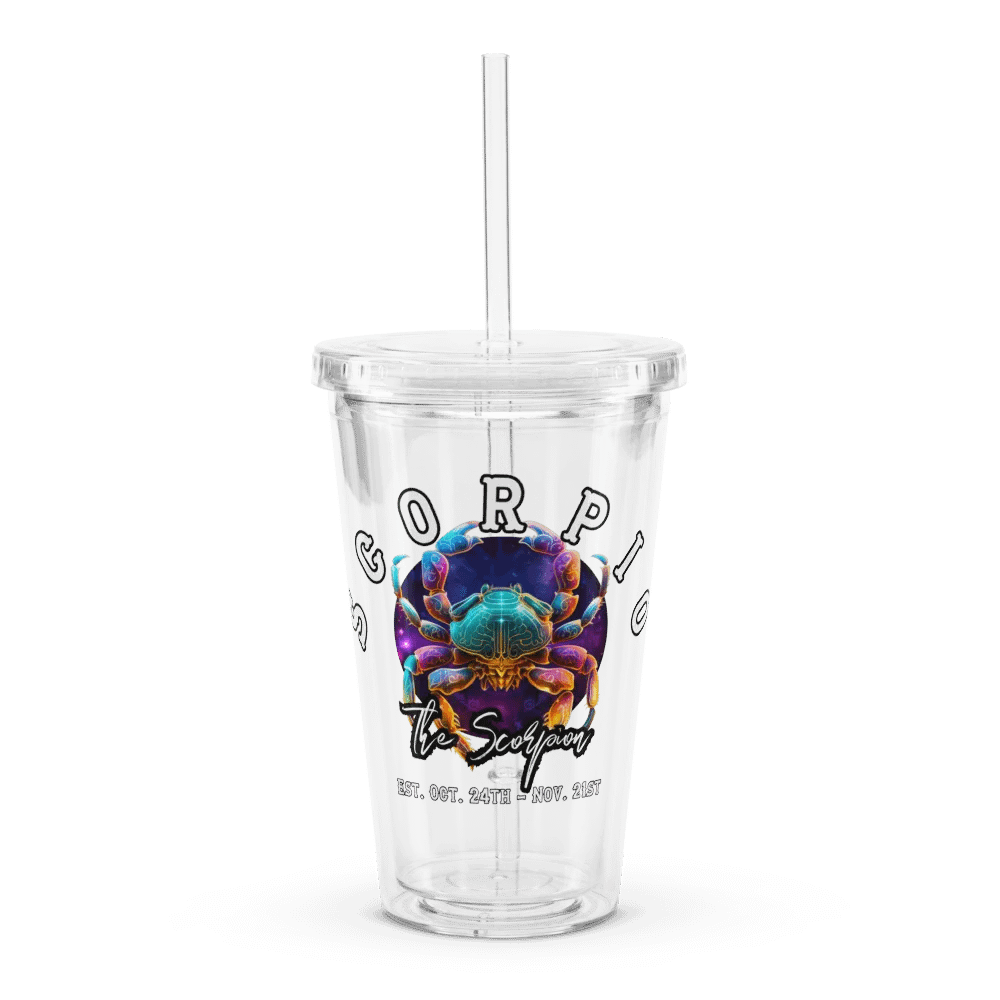 Scorpio - Zodiac Double Wall Clear Plastic Tumbler product image (1)