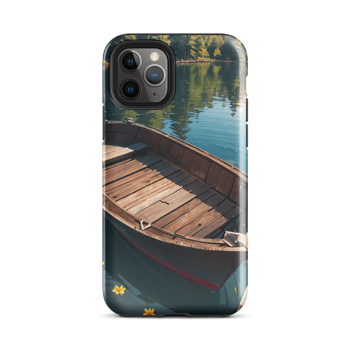Serenity on the Lake iPhone Tough Case - Peaceful Boat Design product image (25)