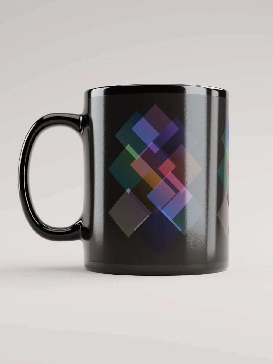 Geometric Gradient Artistic Squares Black Mug product image (3)