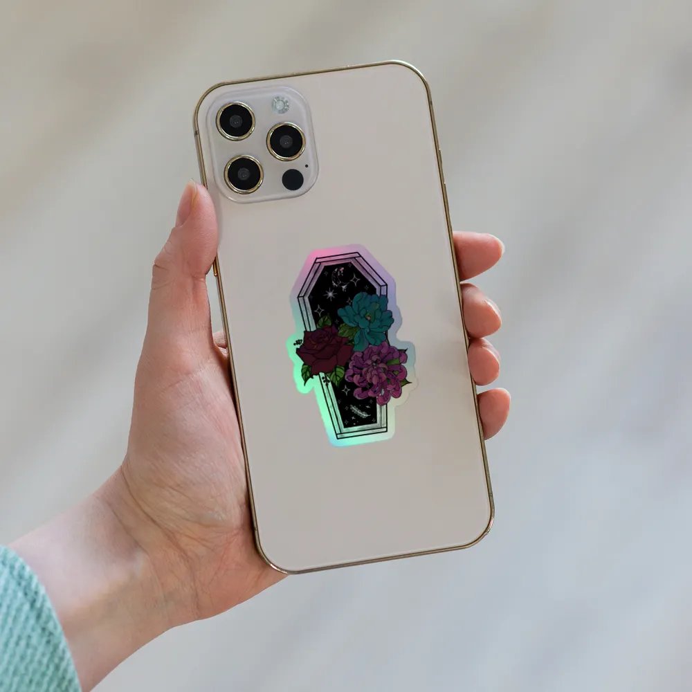 Floral Coffin Holo Sticker product image (8)