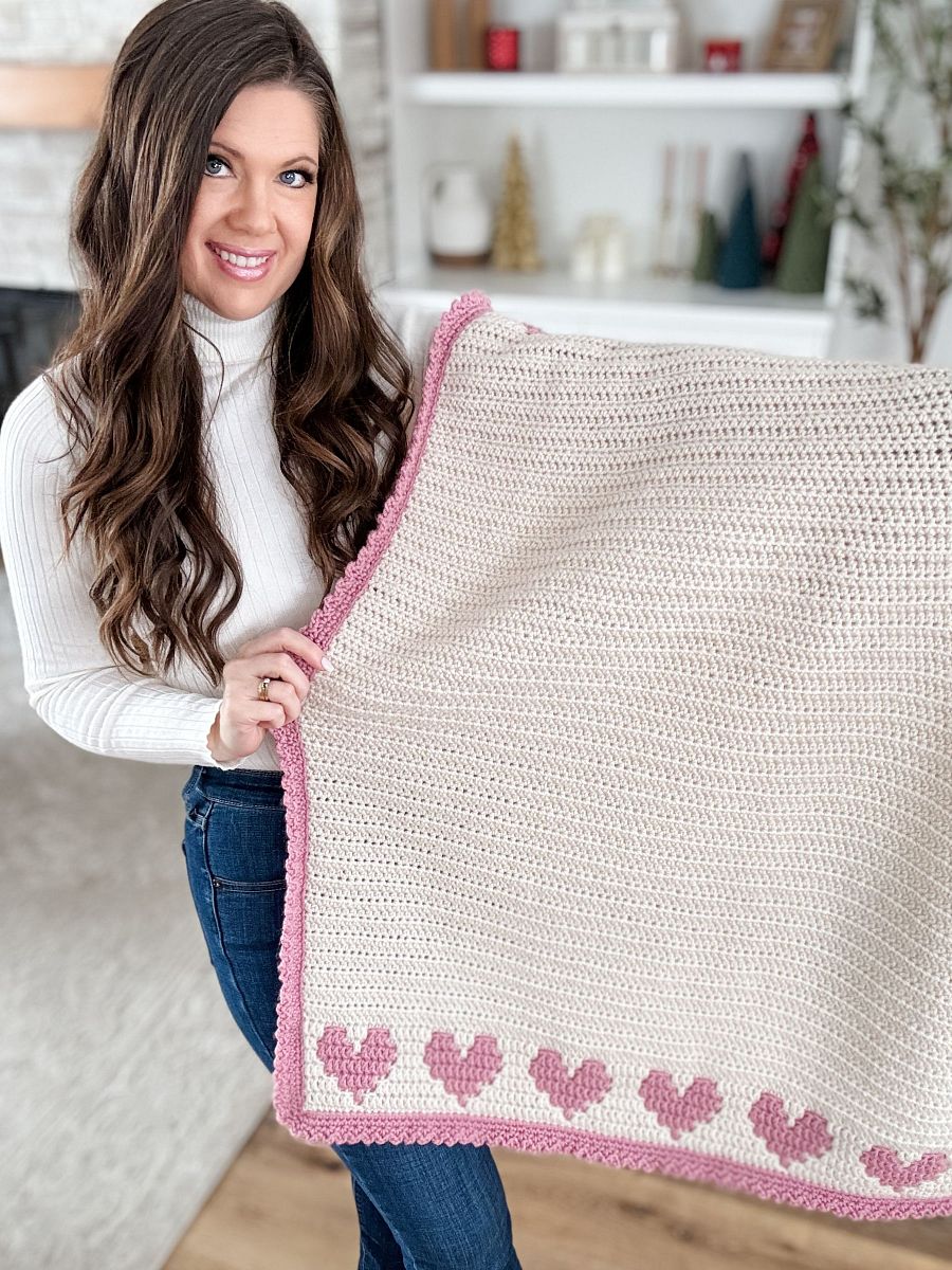 Heartstrings Mosaic Blanket and Coaster Crochet Pattern product image (10)