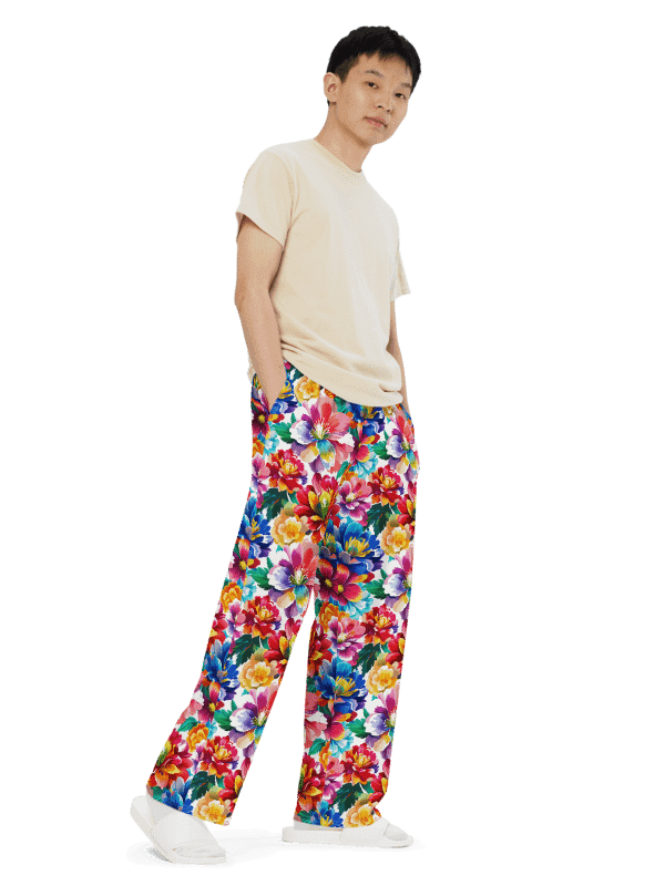 Vibrant Floral Dream Wide-Leg Pants product image (3)