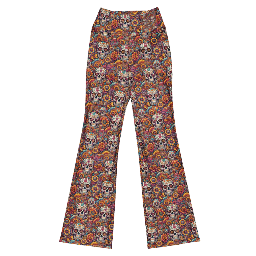 Fiesta Mexican Skulls Flare Leggings product image (7)
