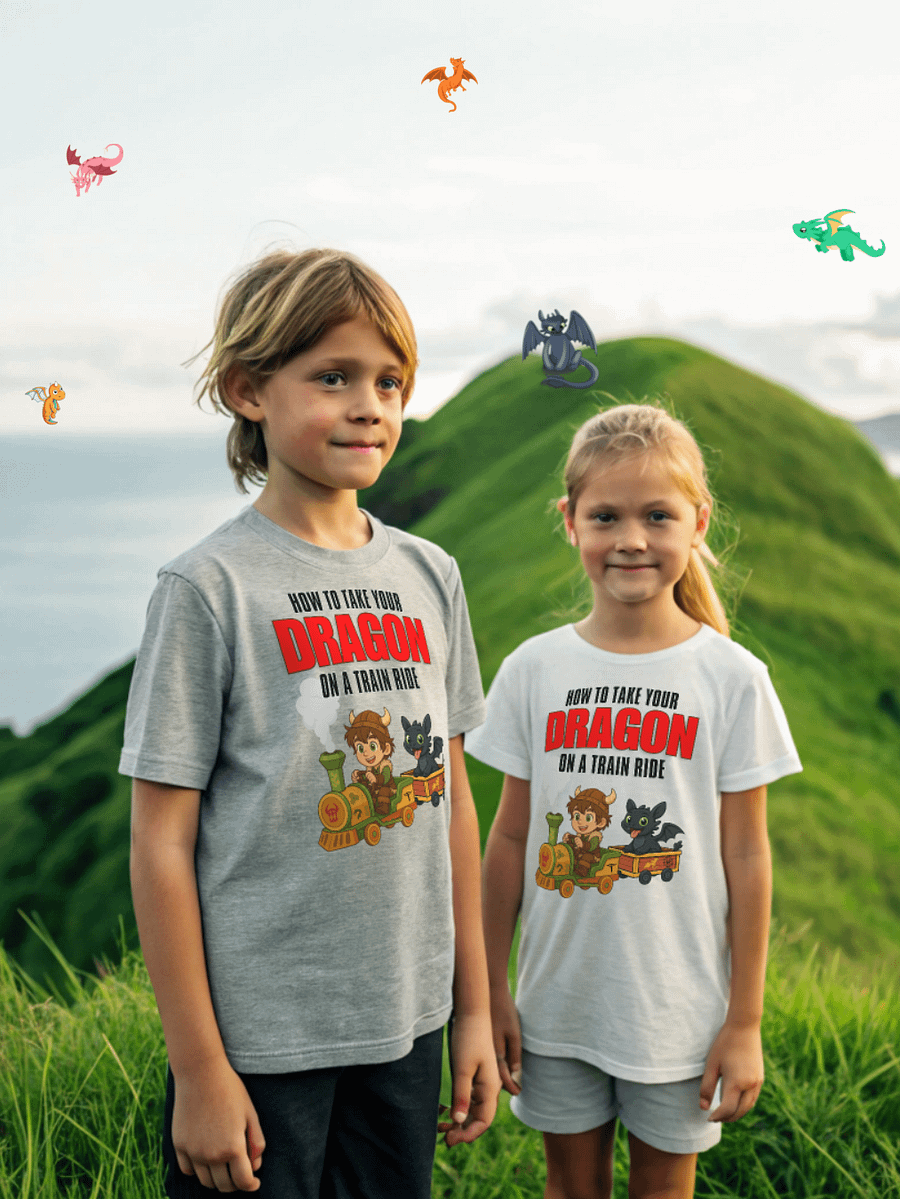 HOW TO TAKE YOUR DRAGON ON A TRAIN RIDE - YOUTH TEE product image (25)